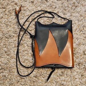 Black and Brown Leather Shoulder Bag